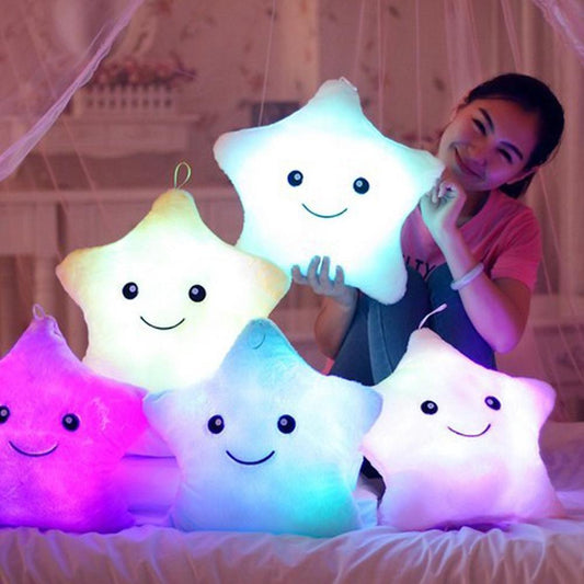 1Pc Soft Star Pillow With Glowing Led Light