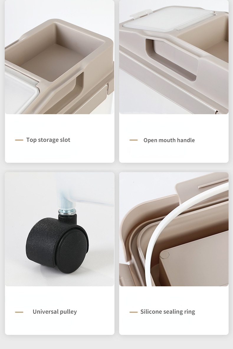 10 KGS Rice Container With Wheels (Premium Quality)
