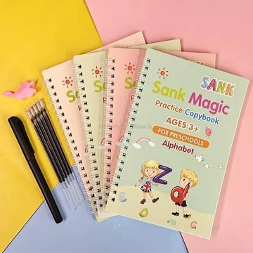 4 PCS Magic book with 10 Refills