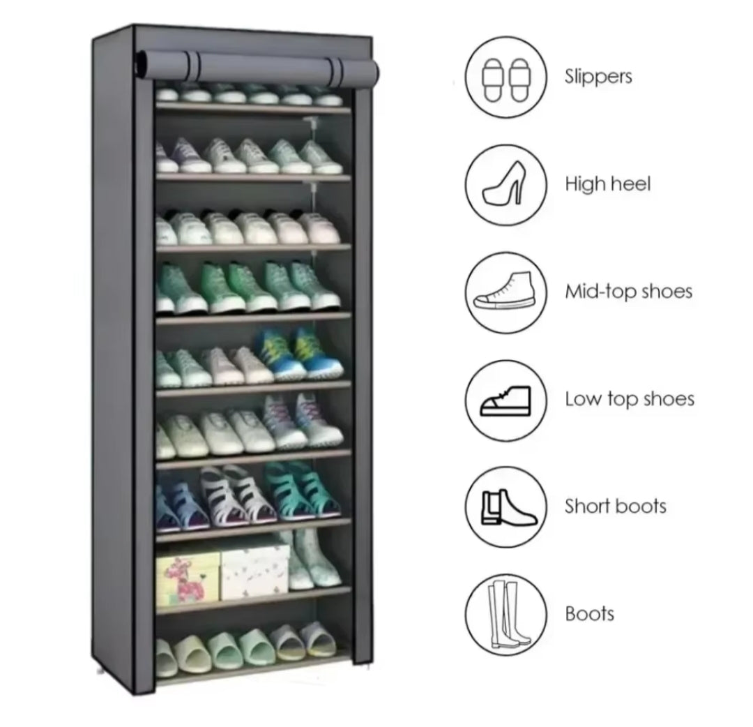 Shoe Rack Organizer Dustproof Shoe Cabinet Multi-Layer