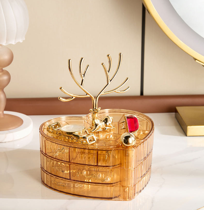 3Layers Acrylic Deer Style Jewelry Organizer (Premium Quality)