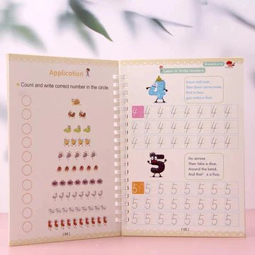4 PCS Magic book with 10 Refills