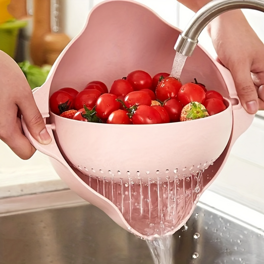 Rotatable Double Layer Plastic Drain Basket (Premium Quality)
