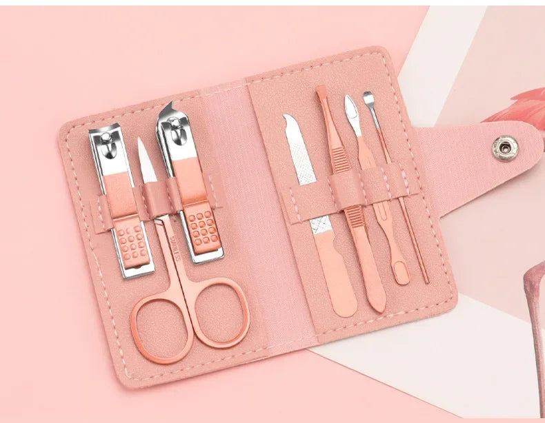 7Pcs Nail Cutter Leather Pouch (Premium Quality)