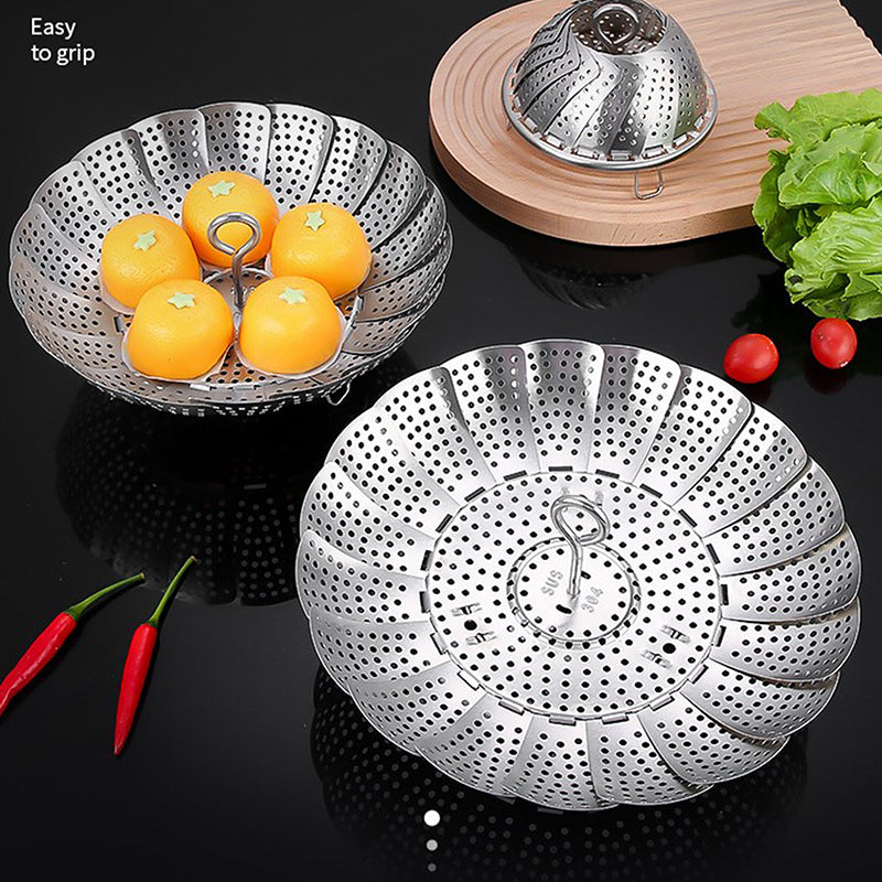 Folding Dish Steam Stainless Steel Food Steamer