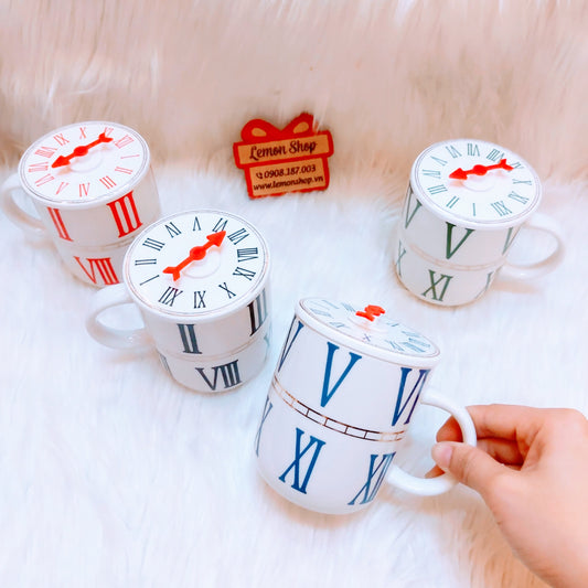 Clock Style Ceramic Cup