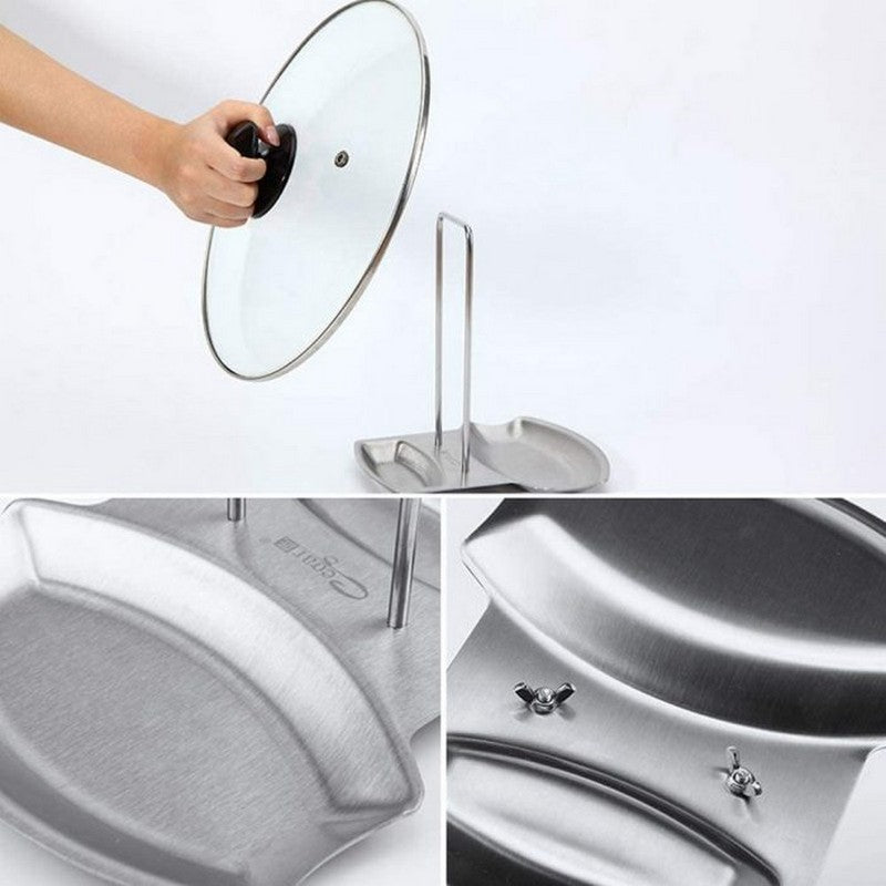 Lid And Spoon Stand Holder Stainless Steel (Premium Quality)