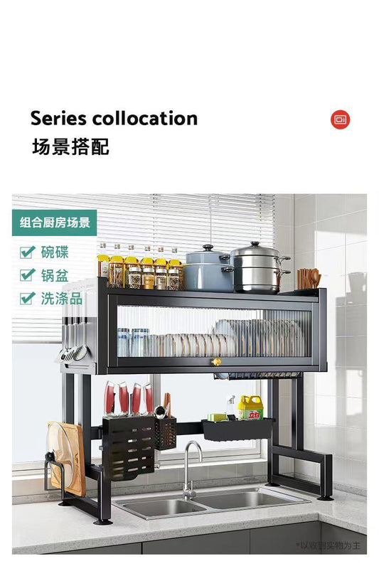 Kitchen Sink Storage with Dustproof Cabinet