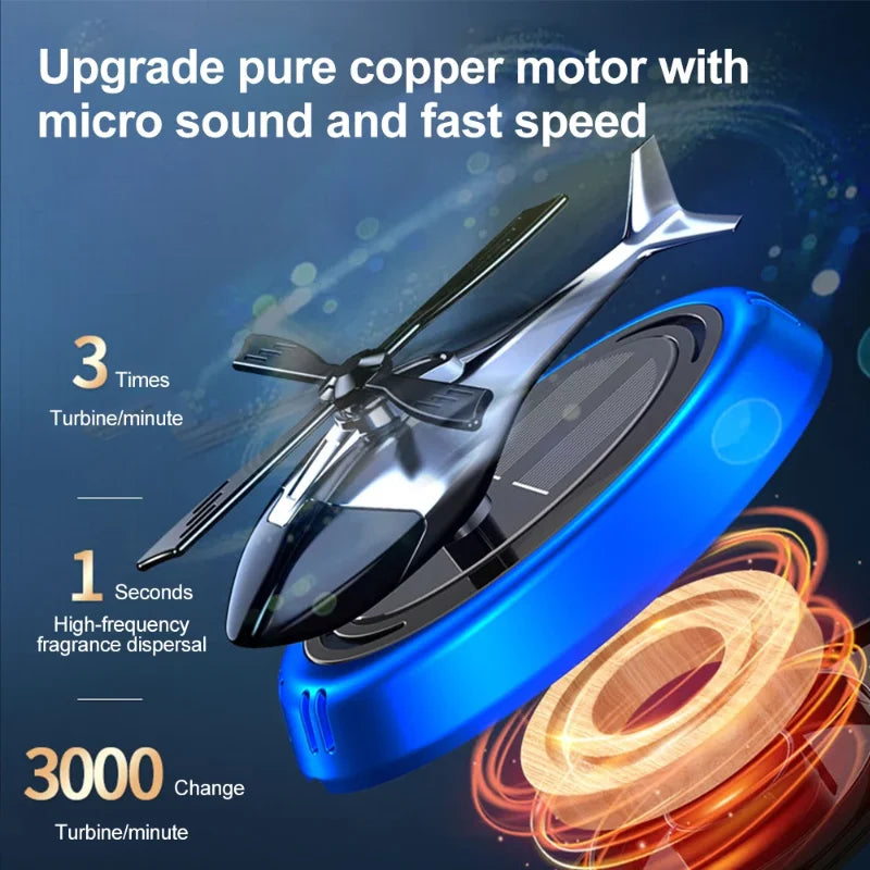 Car Air Freshener Helicopter Solar Powered Plane