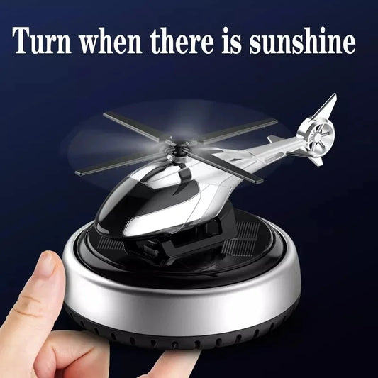 Car Air Freshener Helicopter Solar Powered Plane