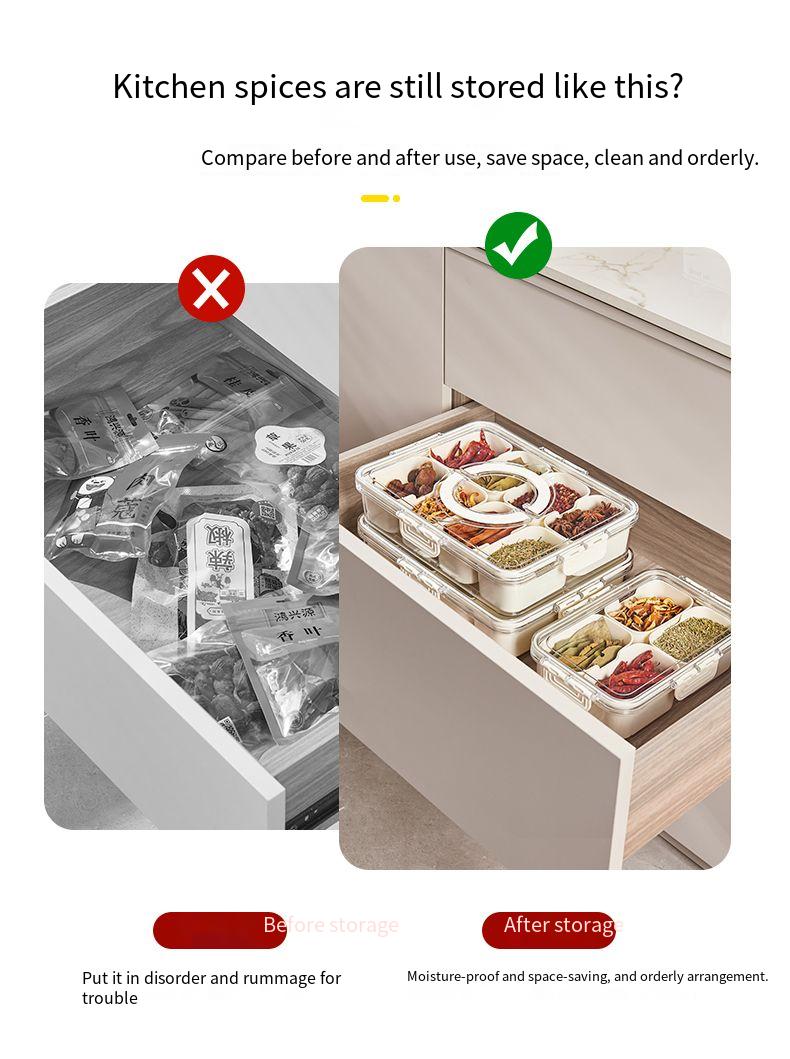 8 Grid Seasoning Box With Lid (Premium Quality)