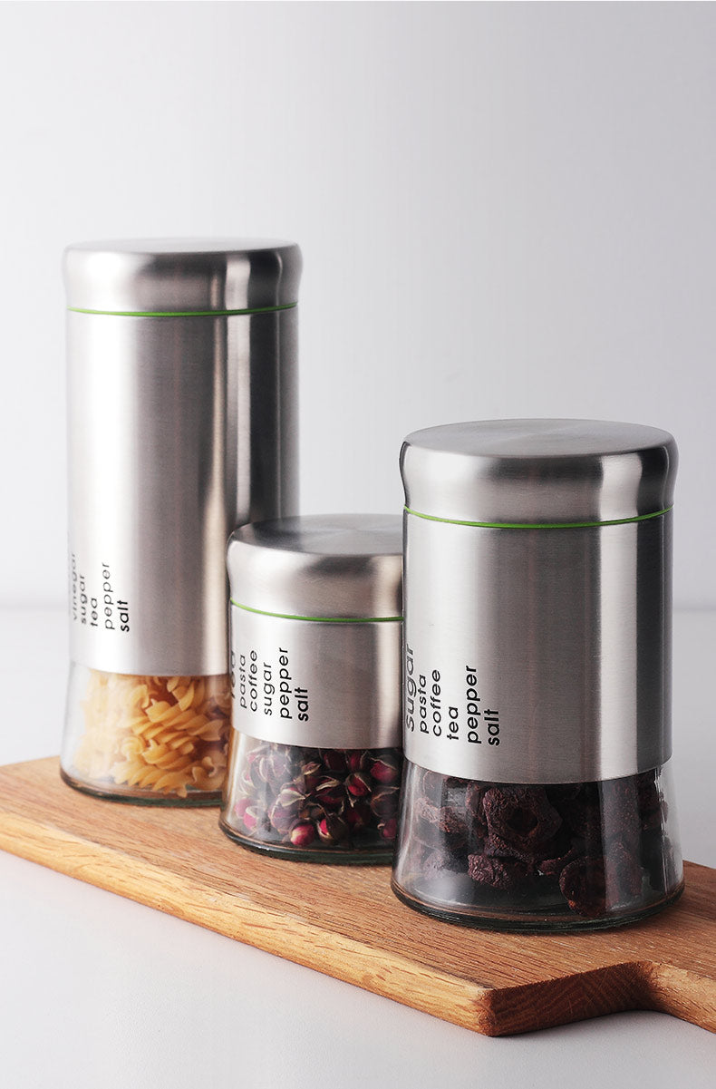 3Pcs Stainless Steel Jar Set (Premium Quality)