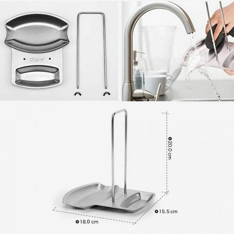 Lid And Spoon Stand Holder Stainless Steel (Premium Quality)