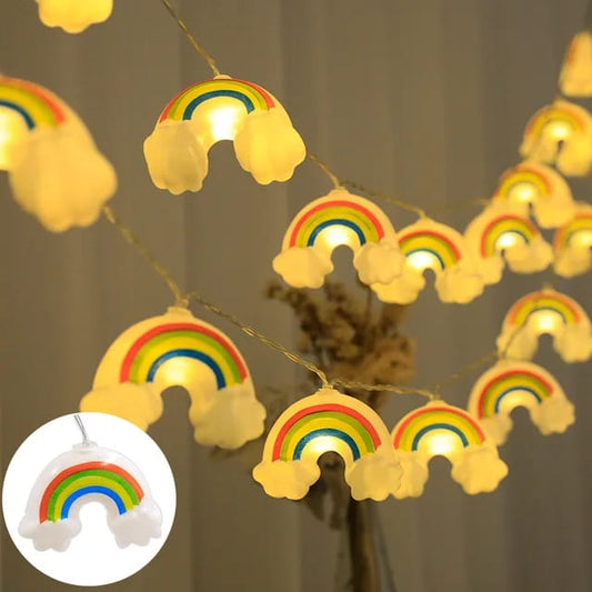 LED String Rainbow Cloud Light USB + Cell Operated