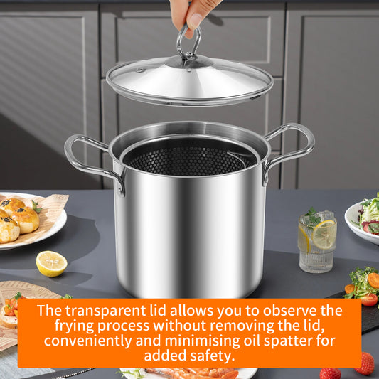 Deep Fryer Pot with Basket 3.5L (Heavy Duty)