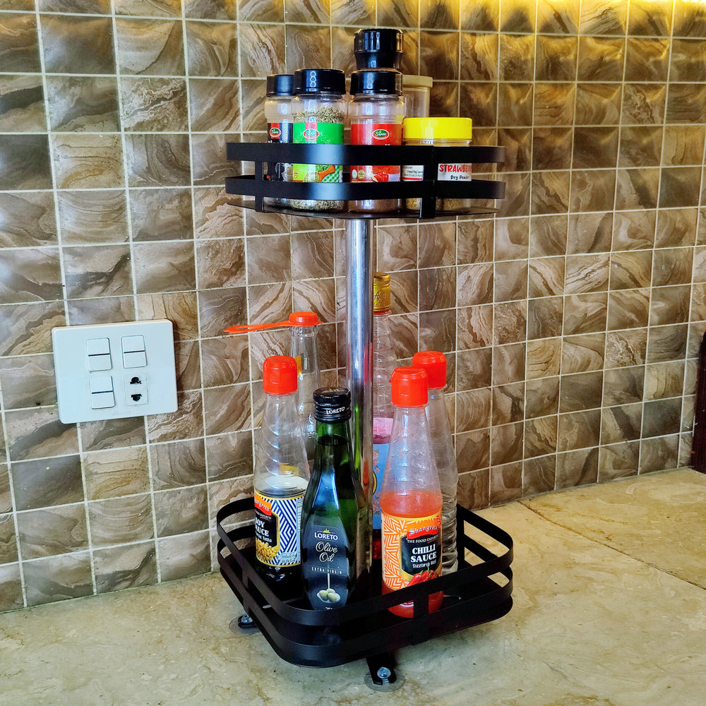 360° Rotatable Metal Storage Organizer