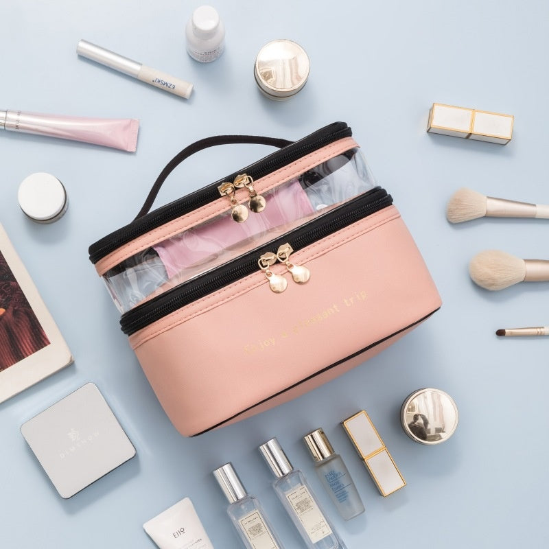 Double Zip Cosmetic Pouch (Premium Quality)