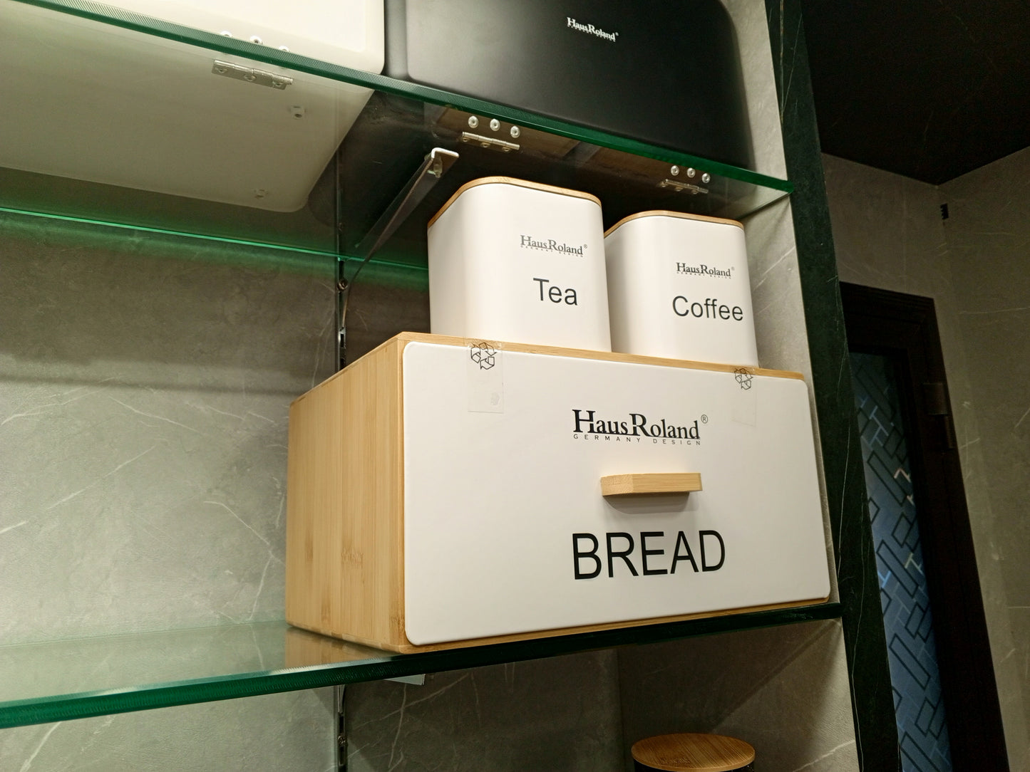 3 Pcs Bamboo Wooden Bread Storage Box Modern
