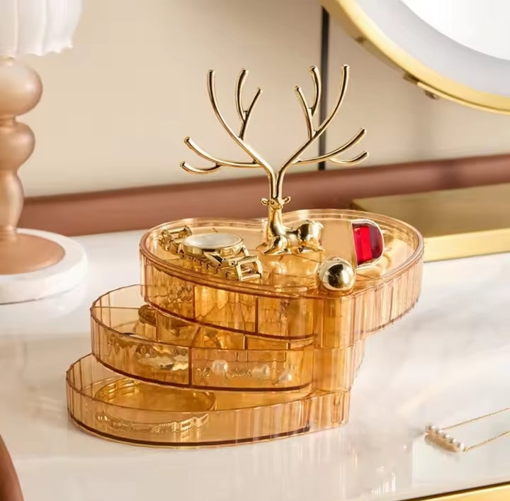 3Layers Acrylic Deer Style Jewelry Organizer (Premium Quality)