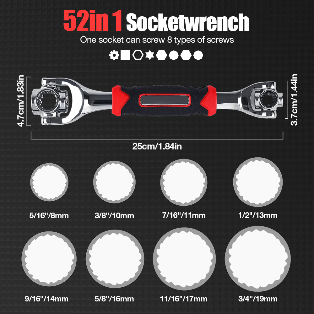 52-in-1 Universal Socket Wrench 1 Pcs
