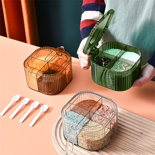 Four- compartment Seasoning Box Acrylic (Premium Quality)