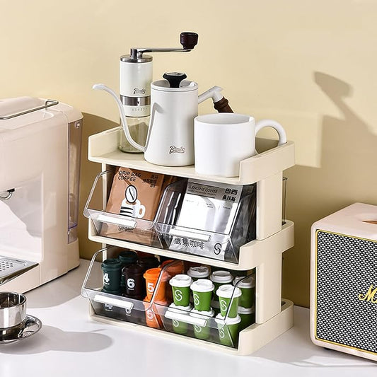 2 Tier Kitchen Tea And Coffee Organizer (Premium Quality)
