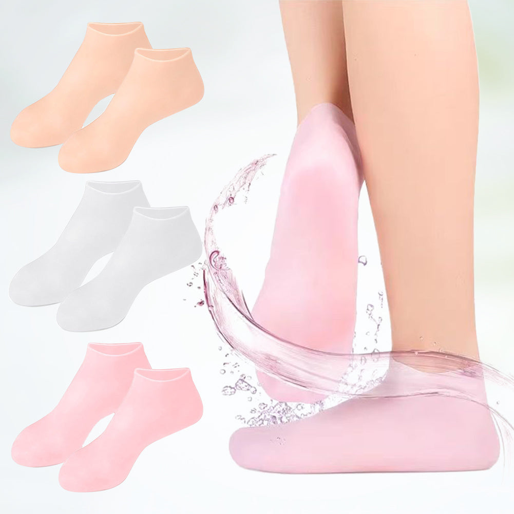 1Pair Silicone Moisturizing Socks