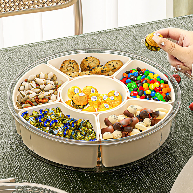 Transparent Cover 6grid Rotating Storage Box (Premium Quality)