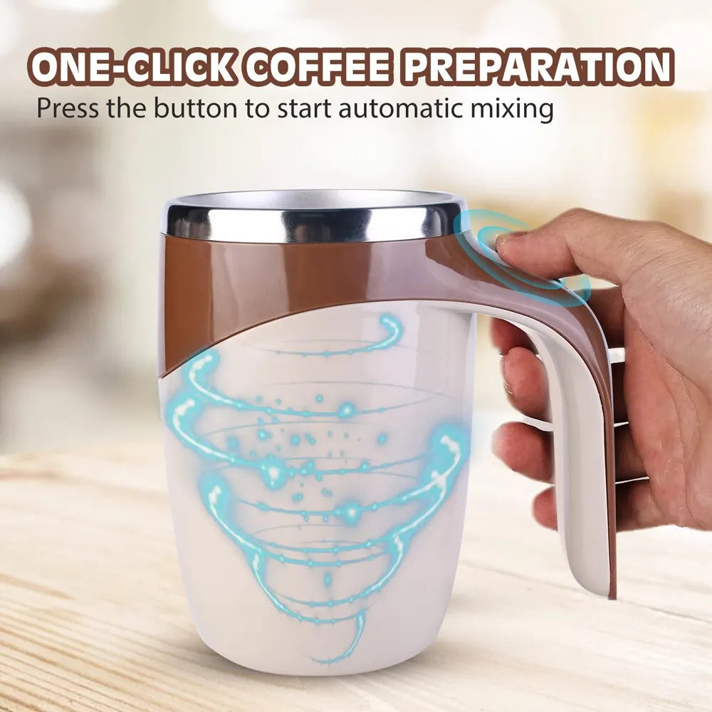 380ml Portable Automatic Magnetic Self-Stirring Rechargeable Mug