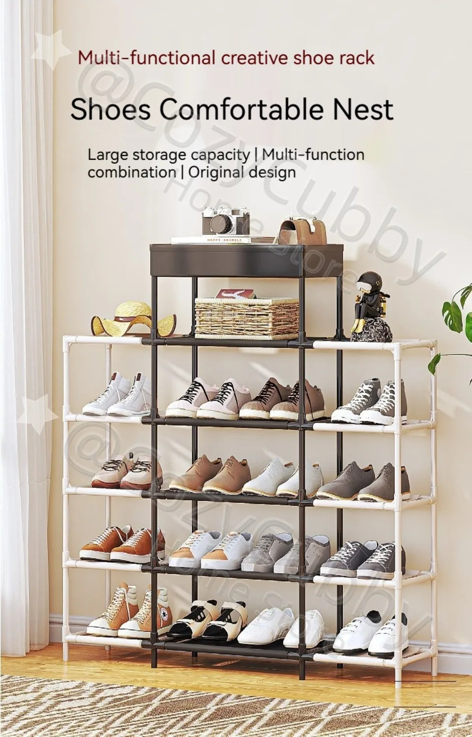 Dual Color Multifunctional Storage Shoe Rack (Premium Quality)