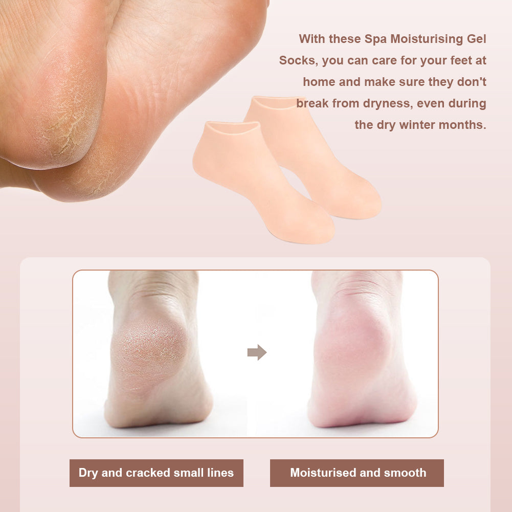 1Pair Silicone Moisturizing Socks