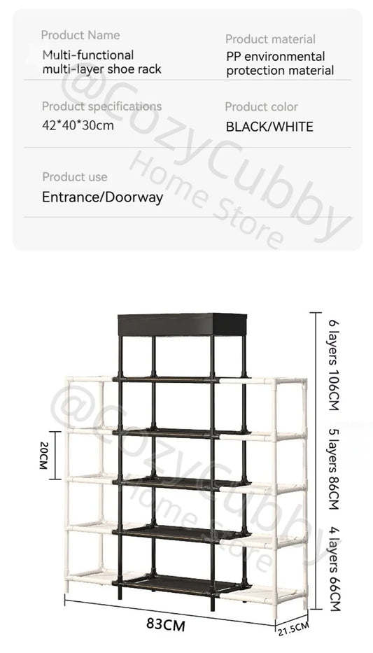 Dual Color Multifunctional Storage Shoe Rack (Premium Quality)
