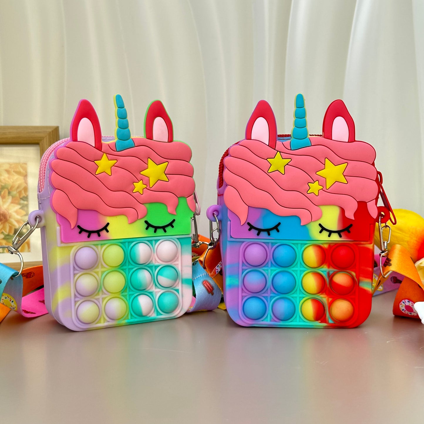 Cute Unicorn Style Mini Silicone Pop-It Pouch(Premium Quality)