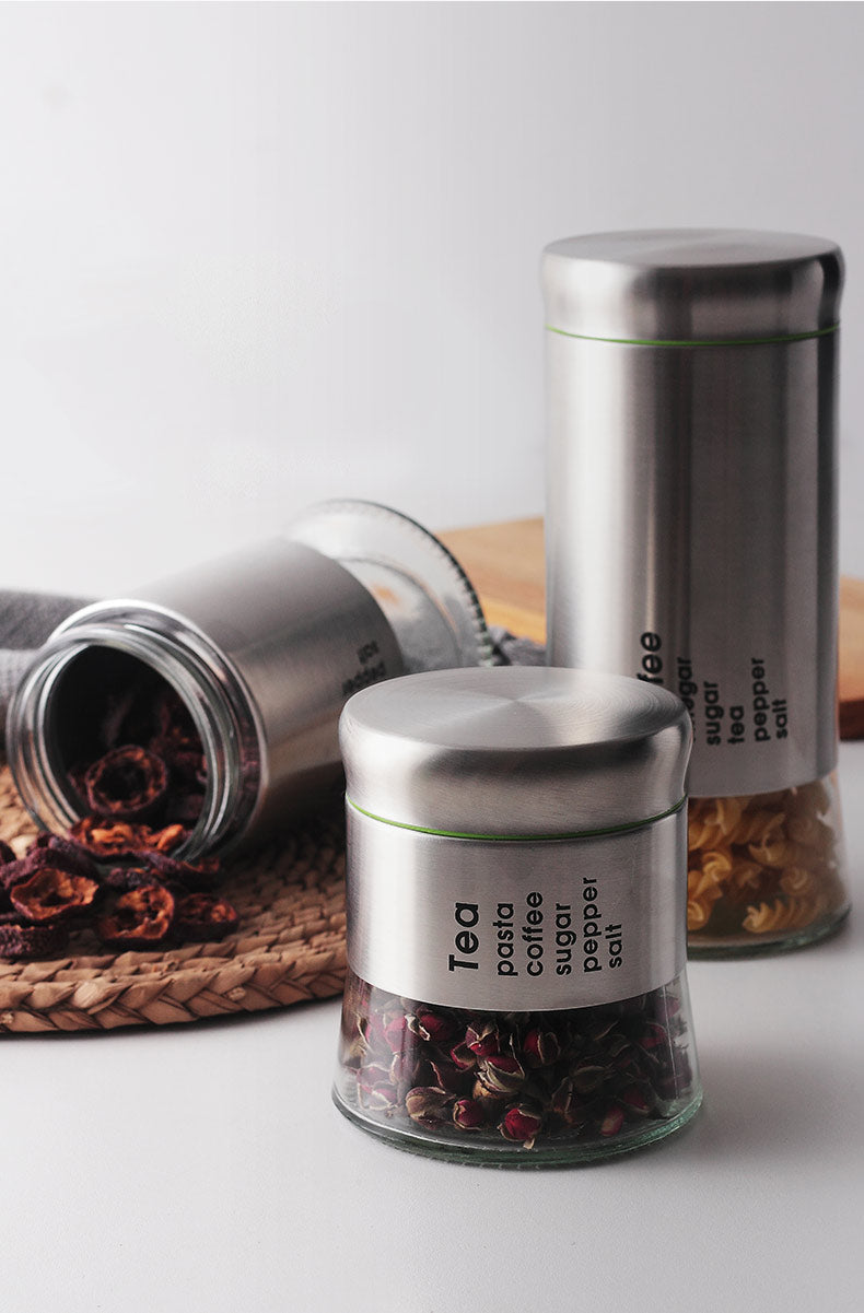 3Pcs Stainless Steel Jar Set (Premium Quality)