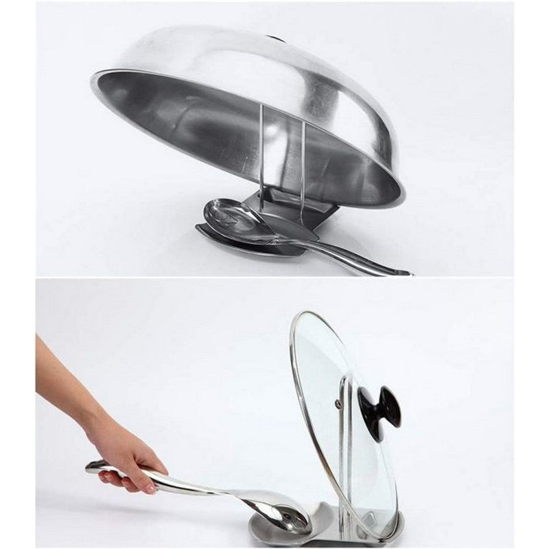 Lid And Spoon Stand Holder Stainless Steel (Premium Quality)