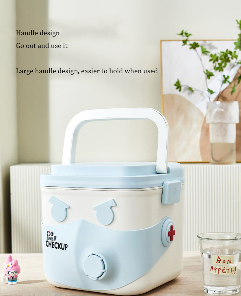 Creative Cartoon Large Capacity Family Medicine Box Portable Multi-functional Medicine Storage Box (Premium Quality)
