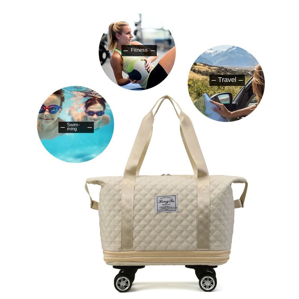 Oxford Fabric Expandable Travel Bag with Wheels (High Quality)