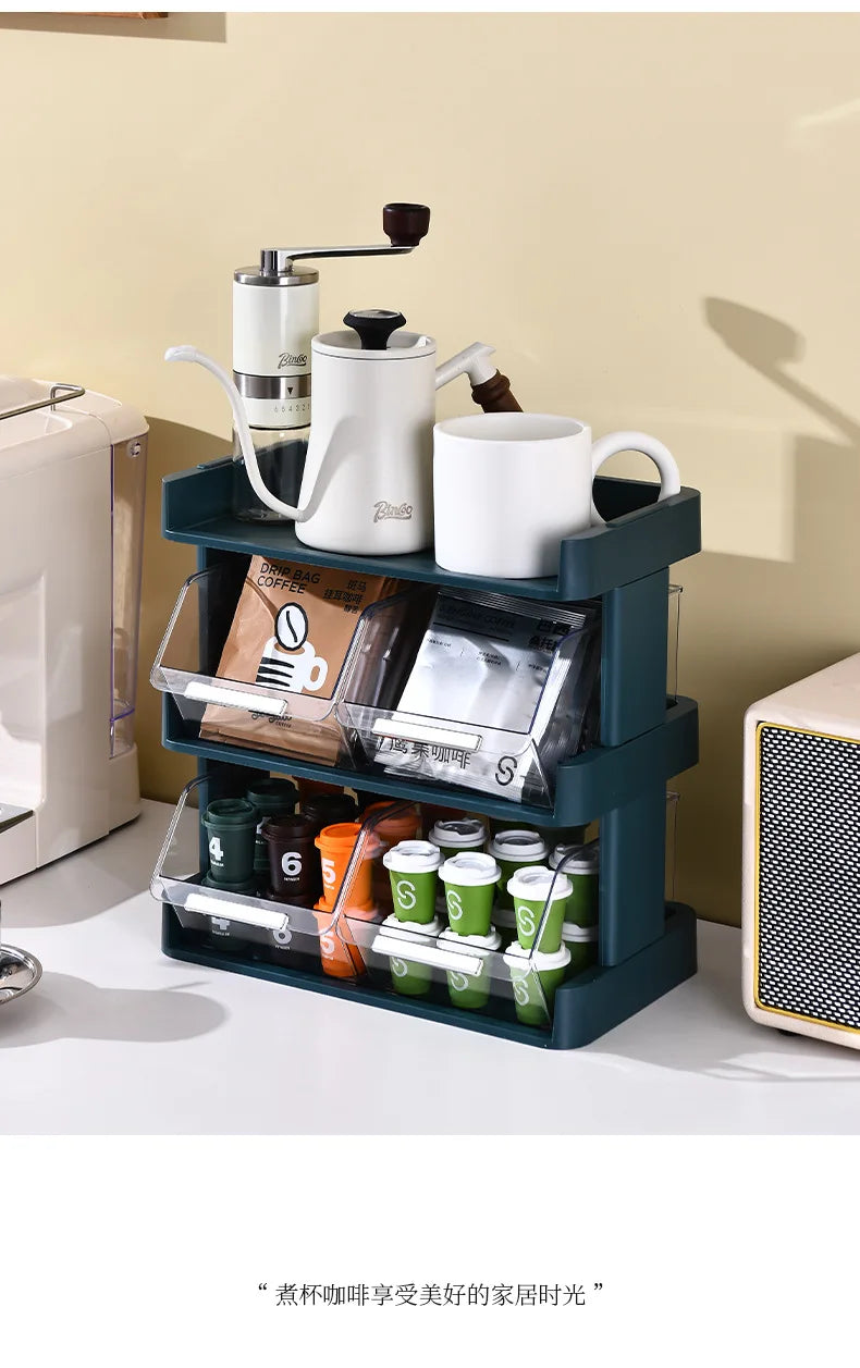 2 Tier Kitchen Tea And Coffee Organizer (Premium Quality)