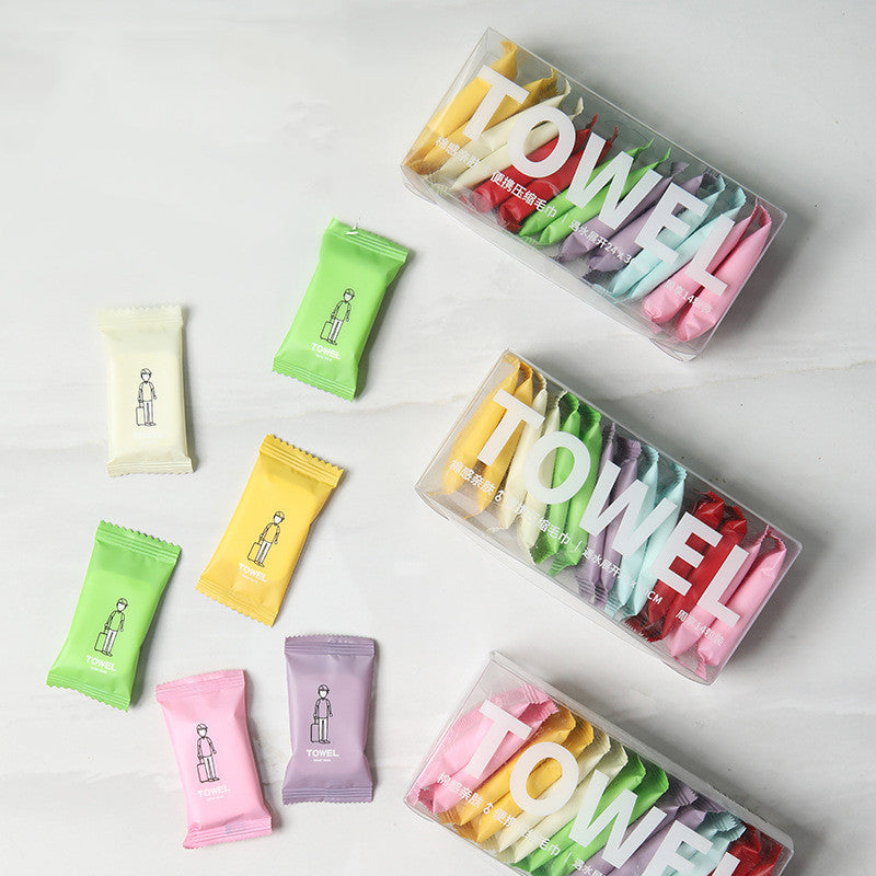 14pcs/box Disposable Washcloth Portable Travel Towel