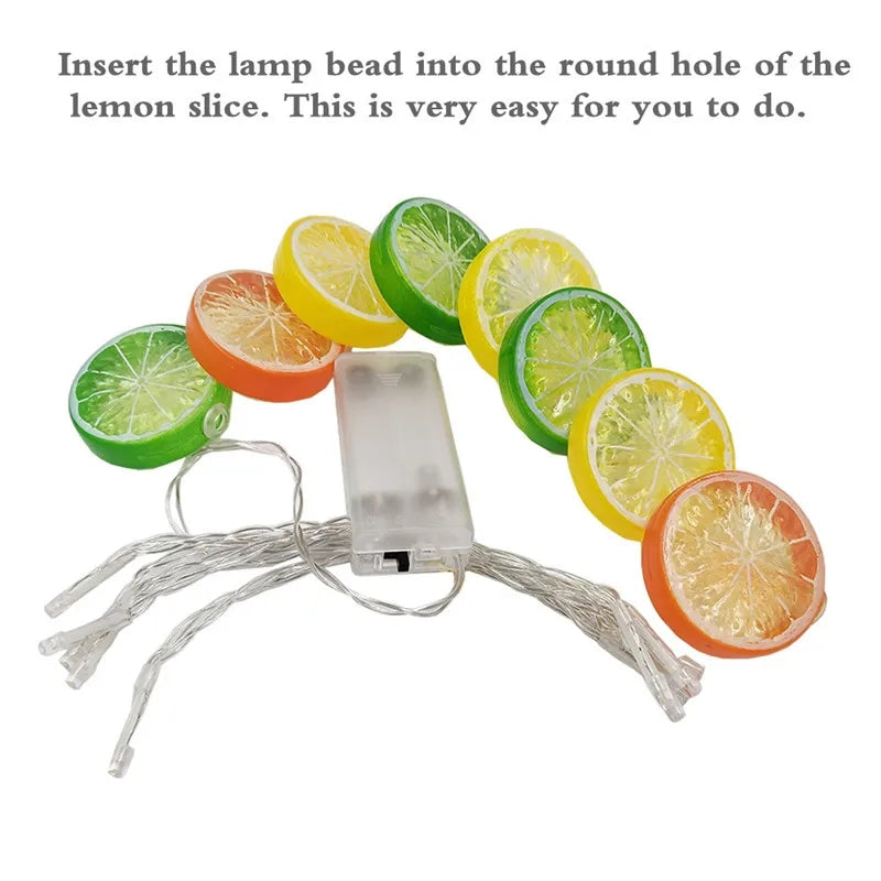 Lemon Orange Fruit Fairy Light USB+Cell Operated