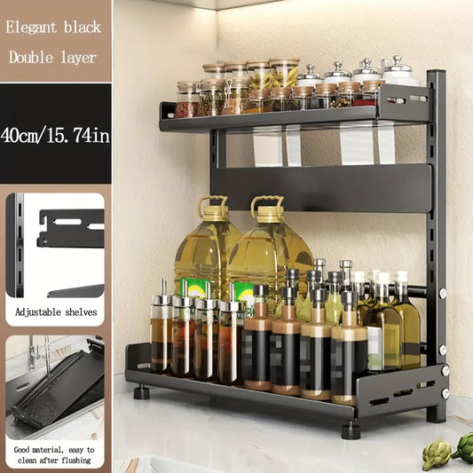 2 Layers Versatile Multifunctional Kitchen Storage Rack (Premium Quality)