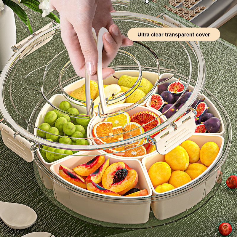 Transparent Cover 6grid Rotating Storage Box (Premium Quality)