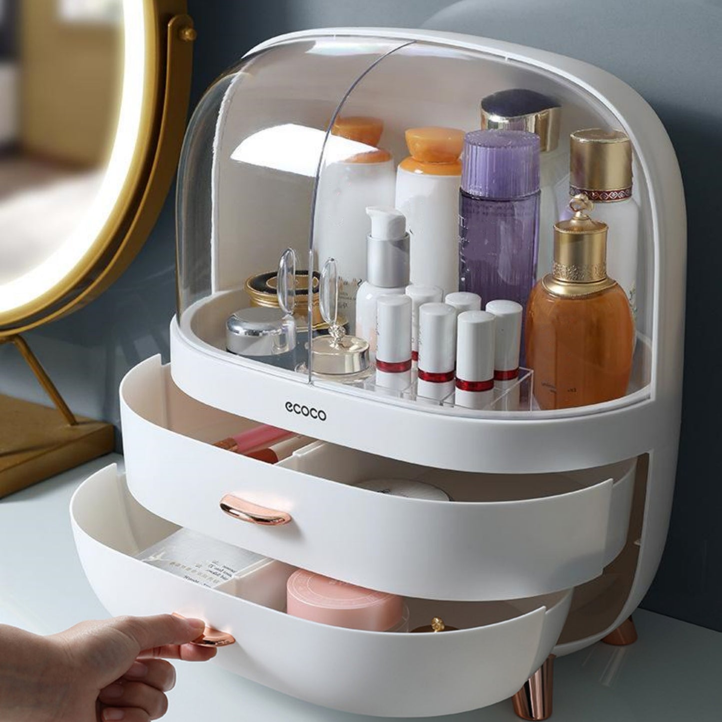 ECOCO Desktop Cosmetics Organizer (Premium Quality)