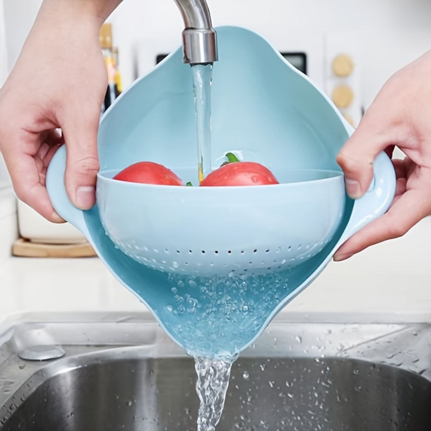 Rotatable Double Layer Plastic Drain Basket (Premium Quality)