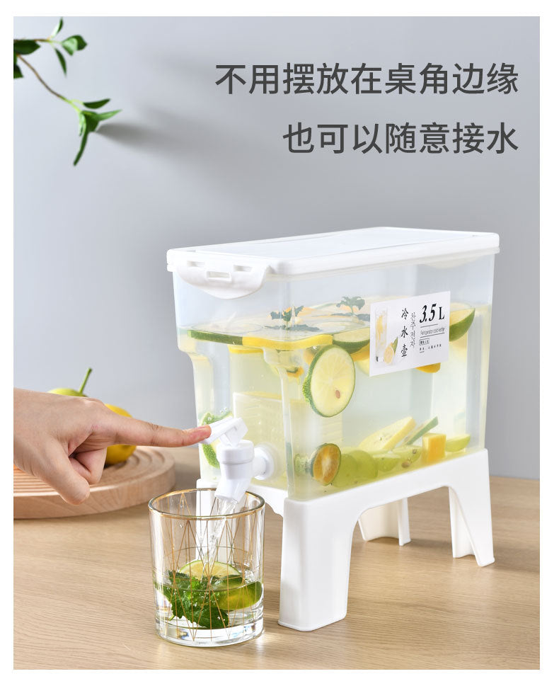 Plastic Cool Drink Water Bucket With Stand, 3.5L Large Capacity
