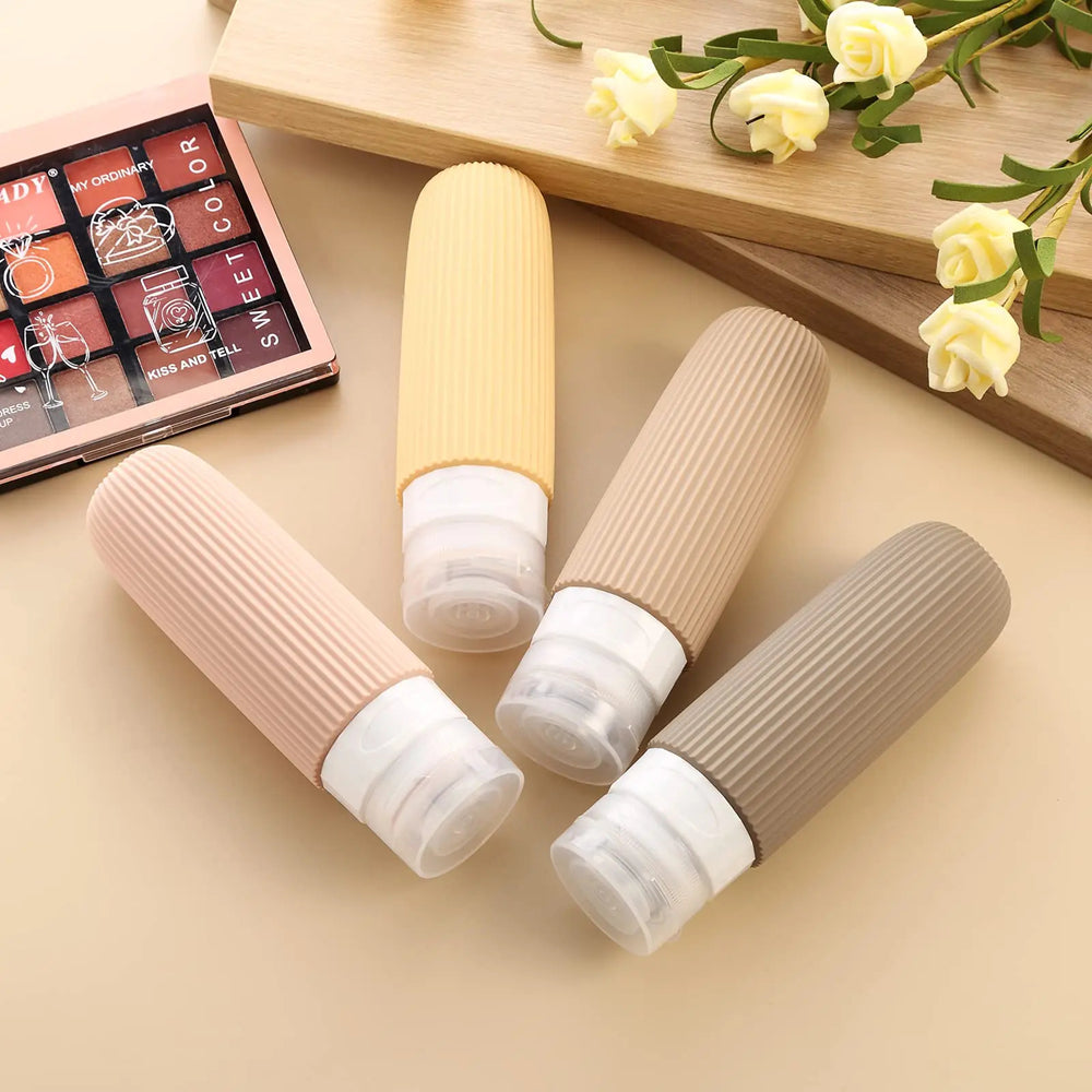 4Pcs Multipurpose Leak Proof Silicone Travel Bottle (Premium Quality)