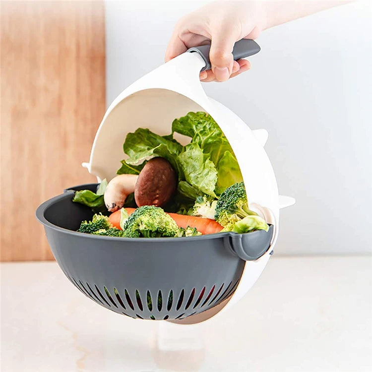 9 in 1 Rotate Vegetable Sliccer With Drain Basket (Premium Quality)