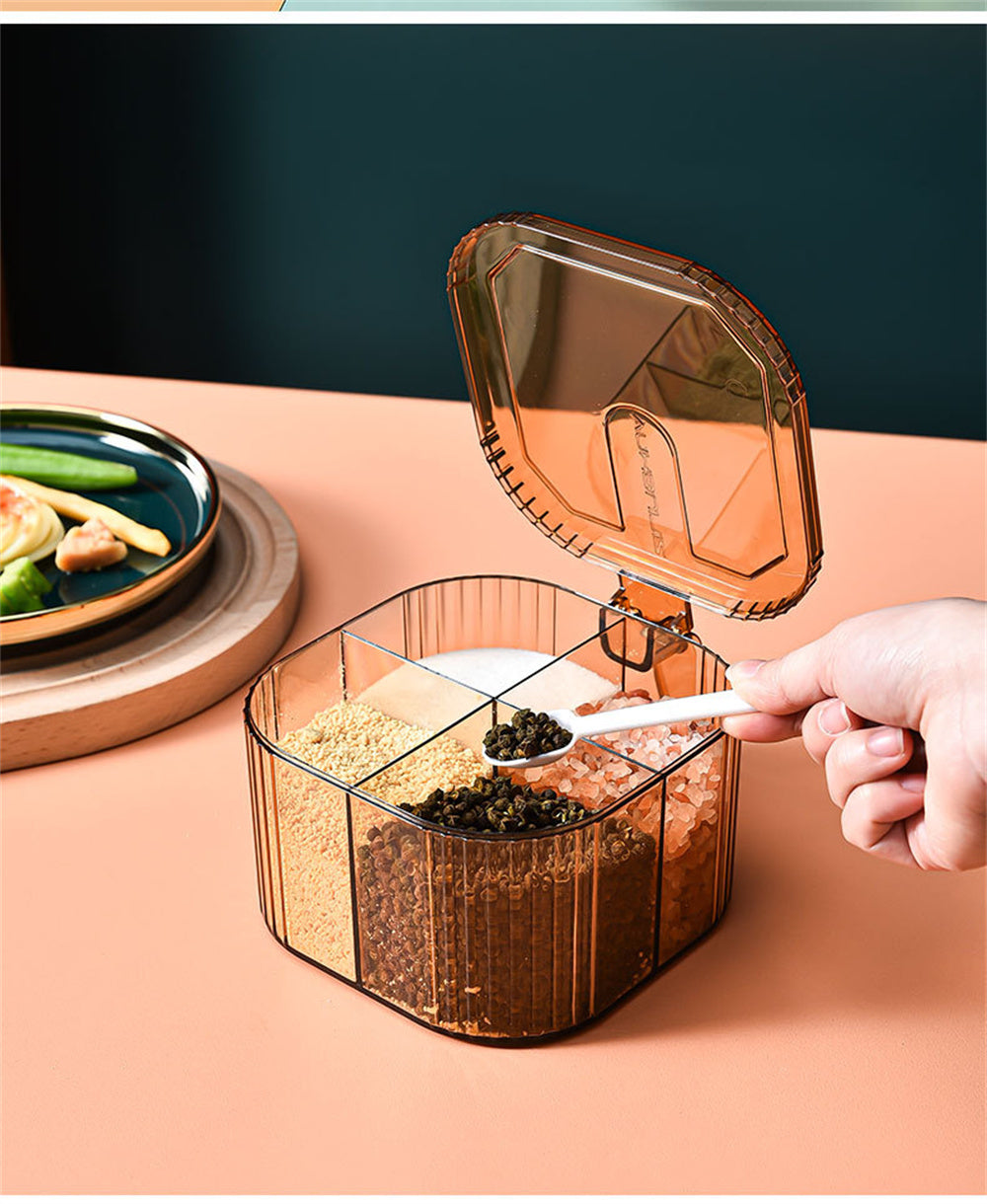 Four- compartment Seasoning Box Acrylic (Premium Quality)