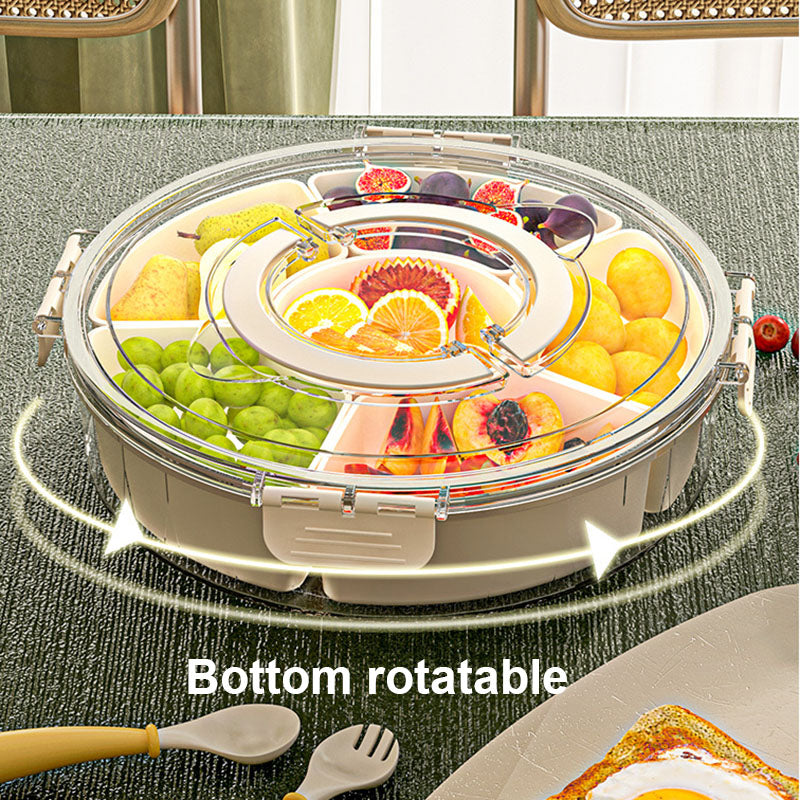 Transparent Cover 6grid Rotating Storage Box (Premium Quality)
