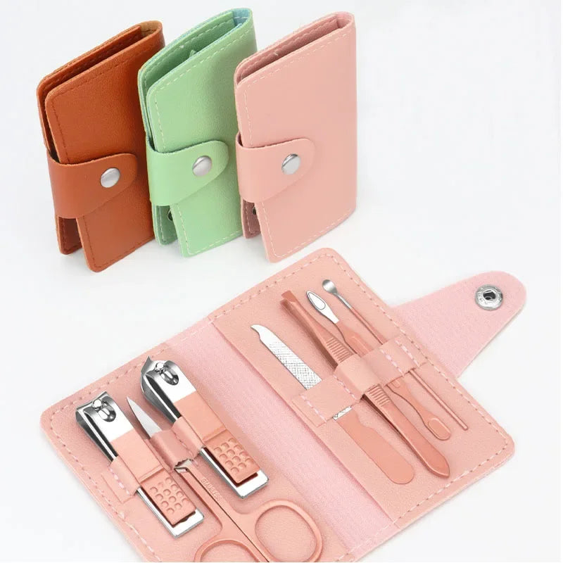 7Pcs Nail Cutter Leather Pouch (Premium Quality)